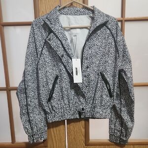 Allfenix Anthropologie White Leopard Crop Jacket NWT